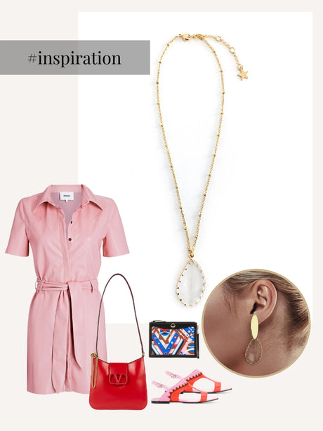 KETTING MET HANGER VAN KRISTAL - TRANSPARANT