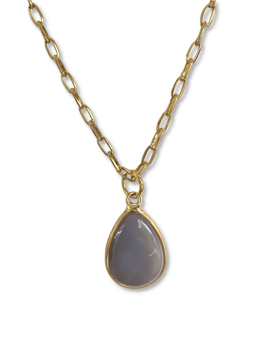 Kate schakelketting met grijze hanger