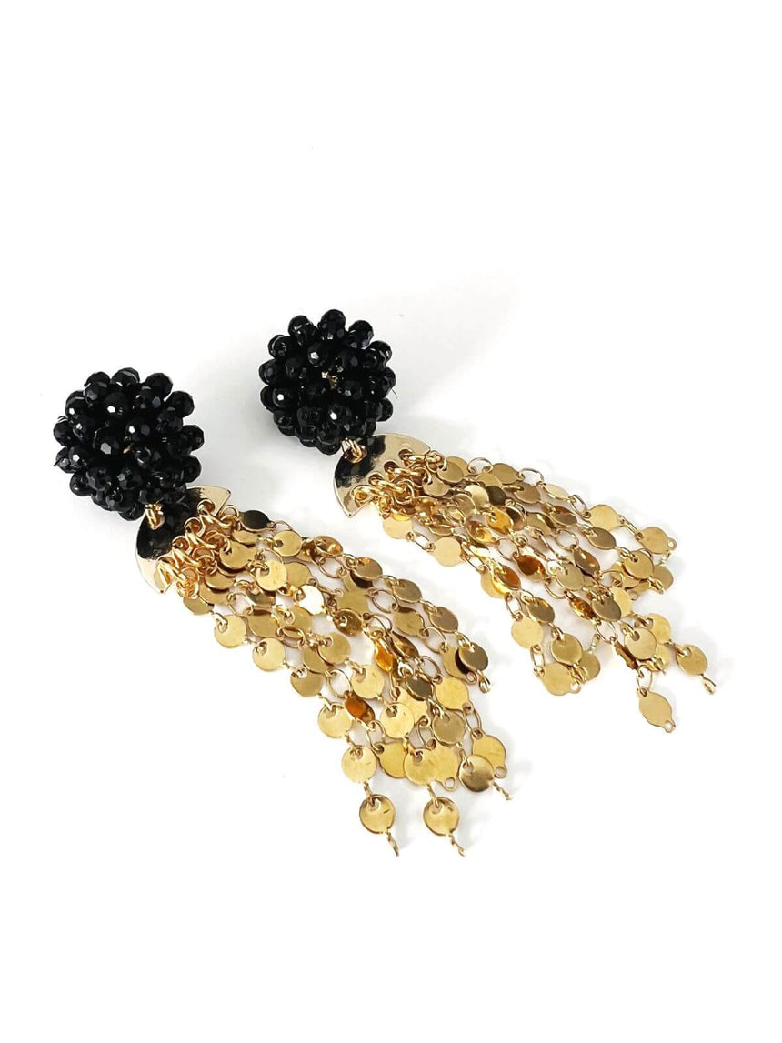 Kees statement oorbellen zwart