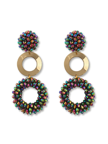 Kess statement kralen oorbellen multicolor