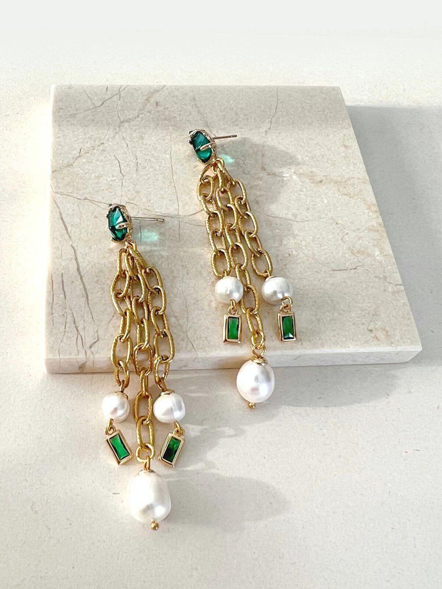 Kick statement oorbellen groen