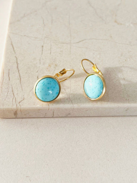 Kila oorbellen met turquoise steen