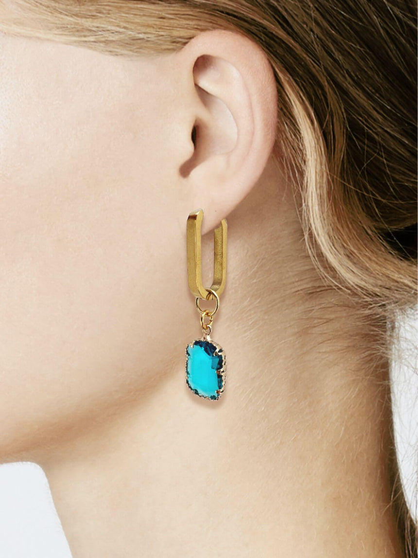 Kimm asymmetrische pareloorbellen met kristal