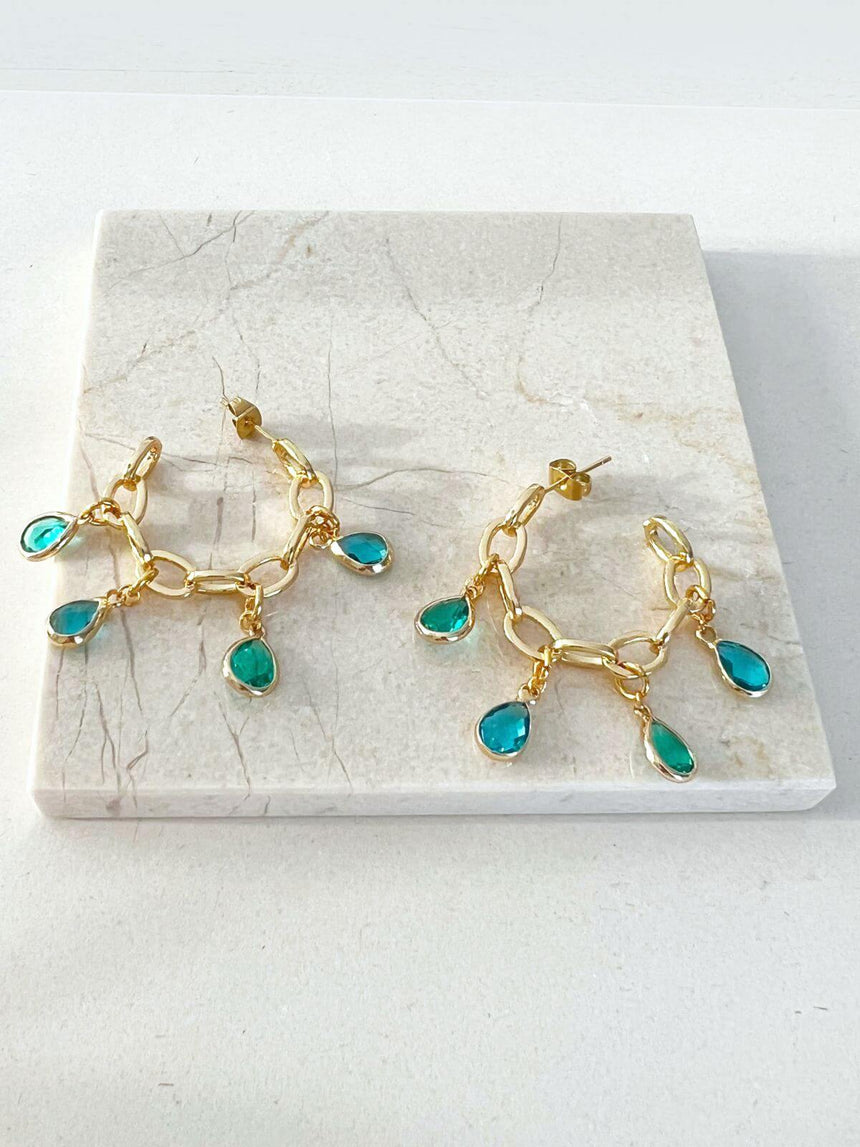 Kira oorringen met kristal