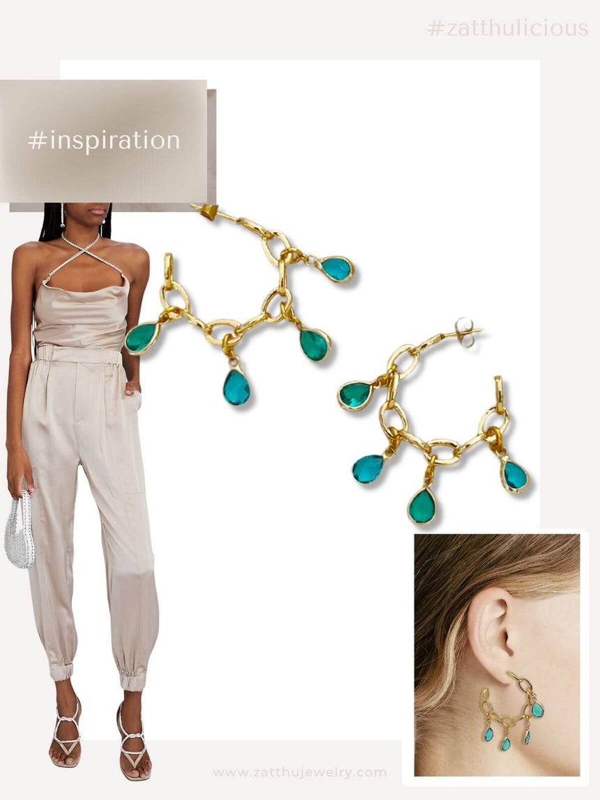 Kira oorringen met kristal