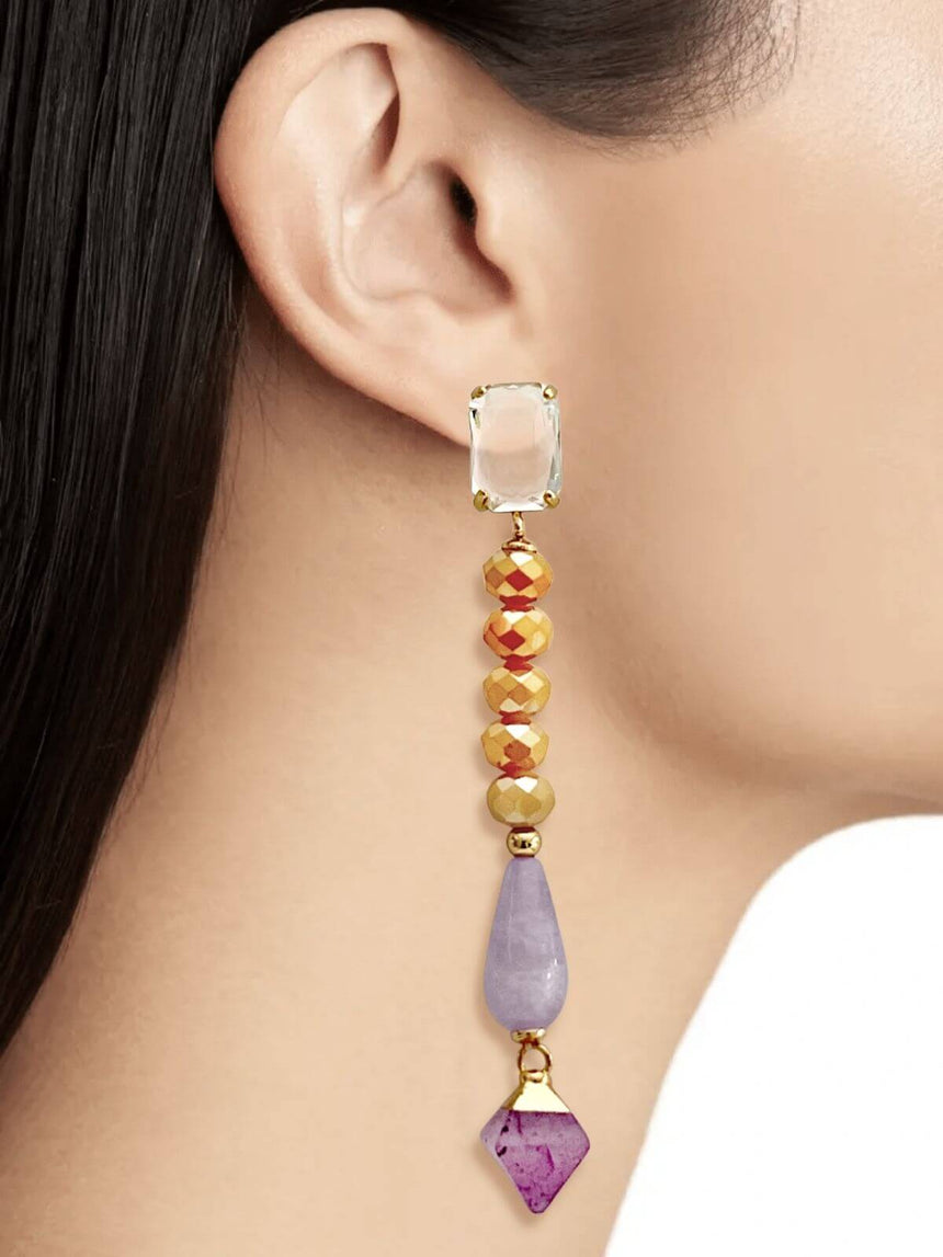 Kory statement oorbellen multicolor