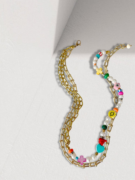 Leau ketting set van 2 multicolor