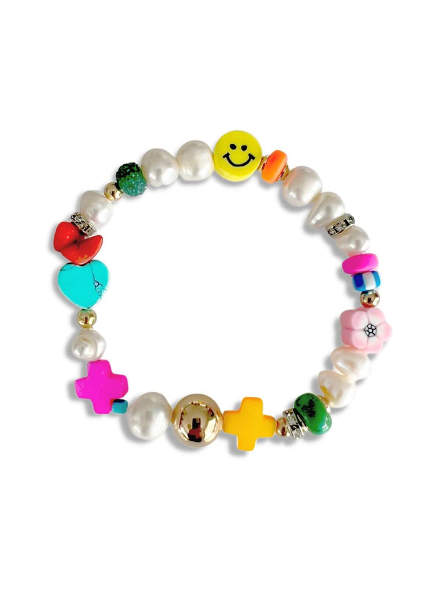 Leen armband set van 2 multicolor