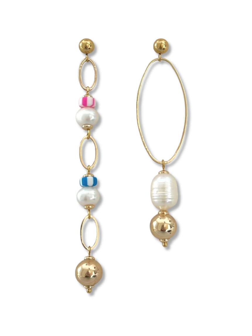 Leor mismatched oorbellen