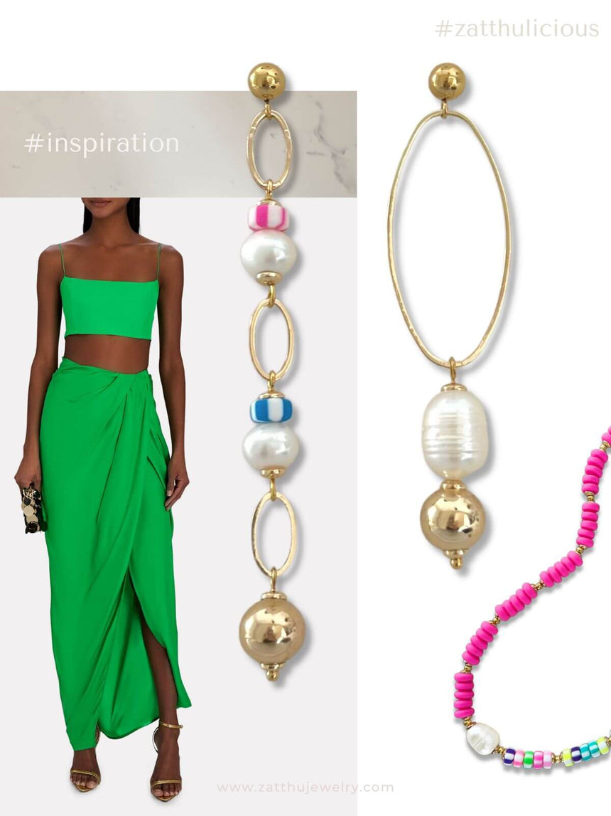 Leor mismatched oorbellen