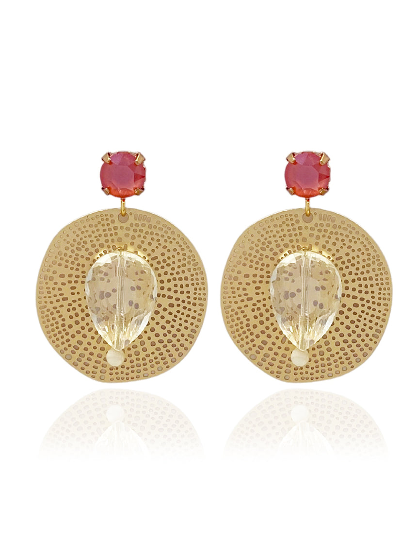 Feya statement oorbellen - oranje