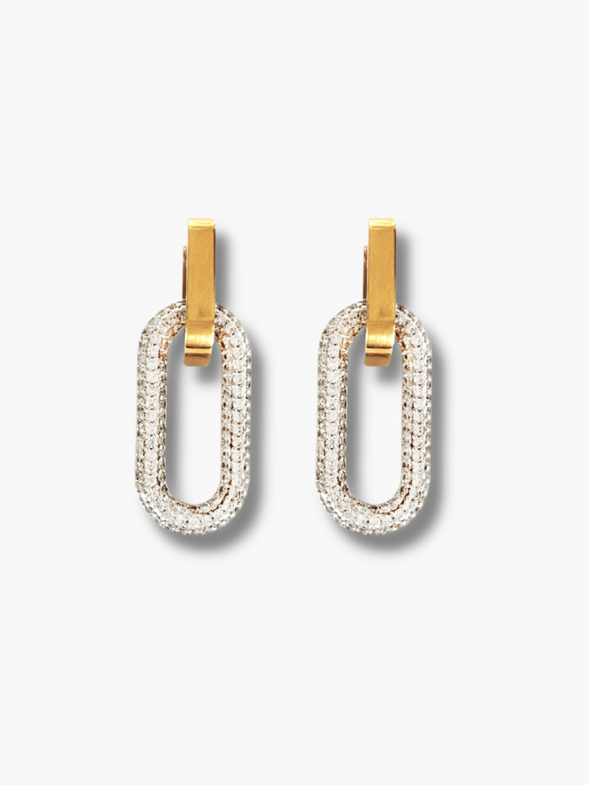 Icel oorbellen met zirkonia hanger