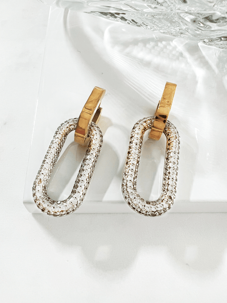 Icel oorbellen met zirkonia hanger