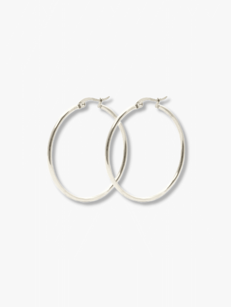 Ieke stainless steel oorringen zilver