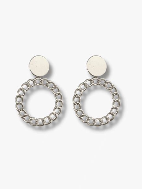 Ieta statement oorbellen schakel zilver