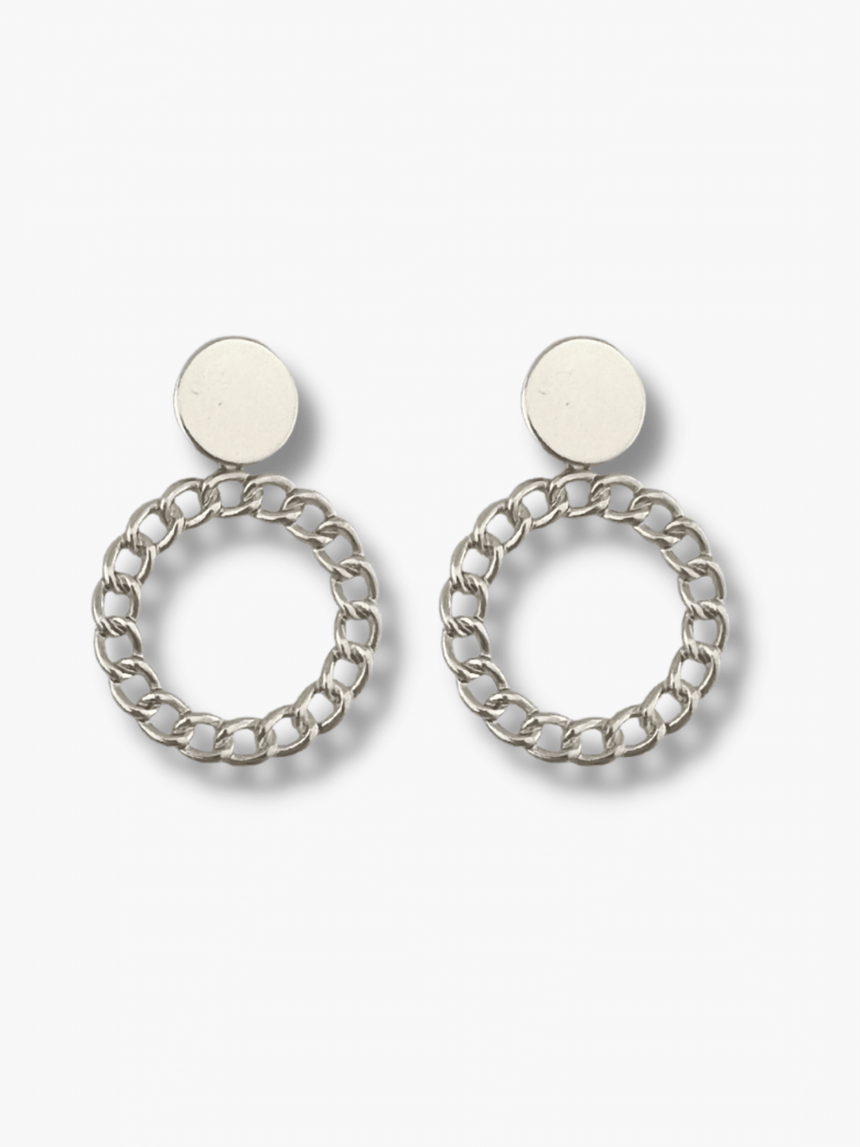 Ieta statement oorbellen schakel zilver