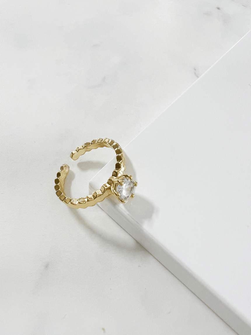 Ieva ring met kristal goud