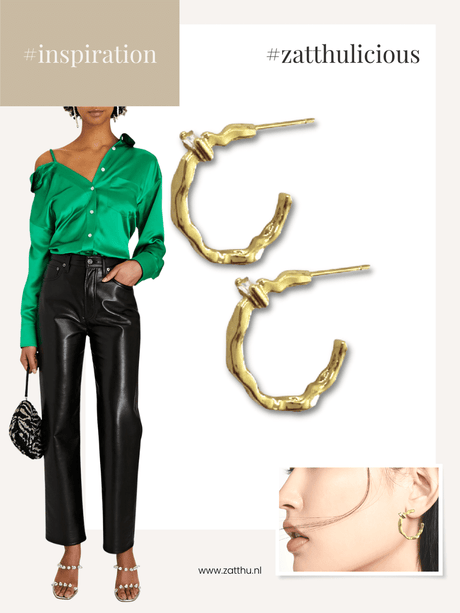 Ifza oorringen met zirkonia goud