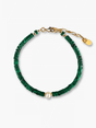 Jela groene kralenarmband met parel