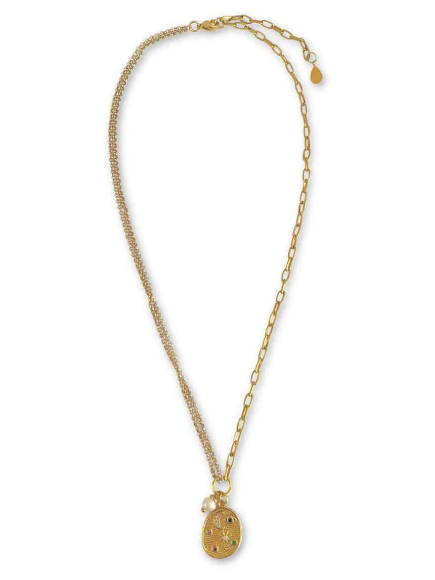 Jent ketting met hanger en parel