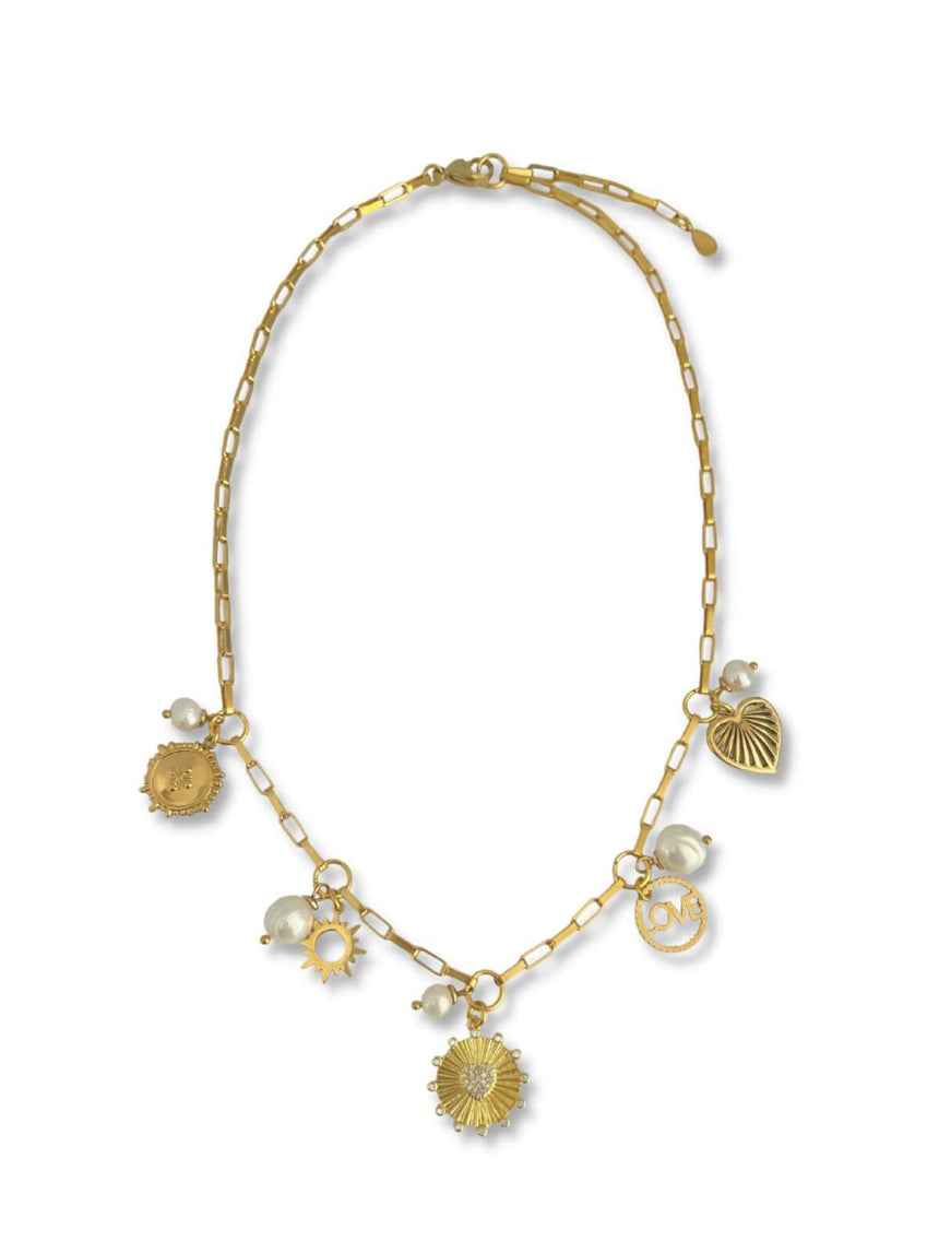 Jesa schakelketting met parels