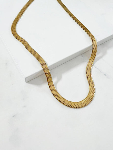 Jezz herringbone ketting large