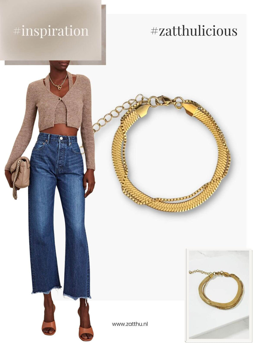 Jica herringbone armband large