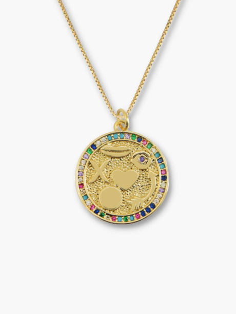 Jine ketting met zirkonia hanger