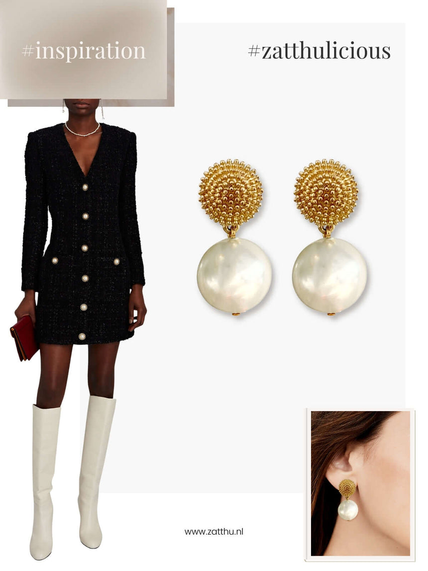 Jois oorbellen met grote parel