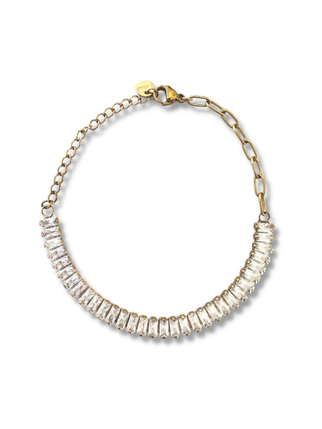 Jone stainless steel armband met zirkonia