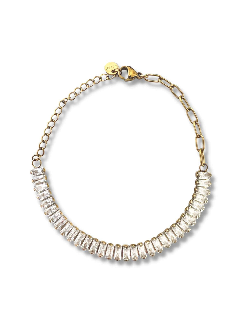 Jone stainless steel armband met zirkonia