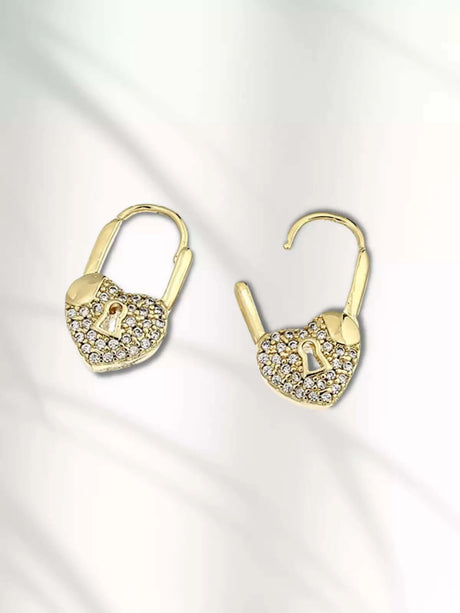 Judy zirkonia hart oorbellen goud