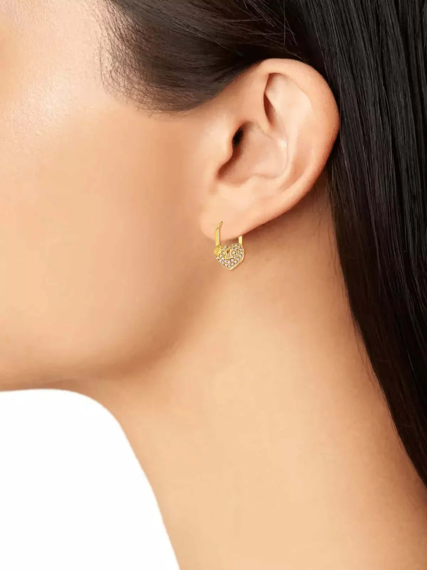 Judy zirkonia hart oorbellen goud