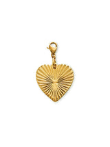 Nali goudkleurige hart-bedel 20 mm – Zatthu Jewelry