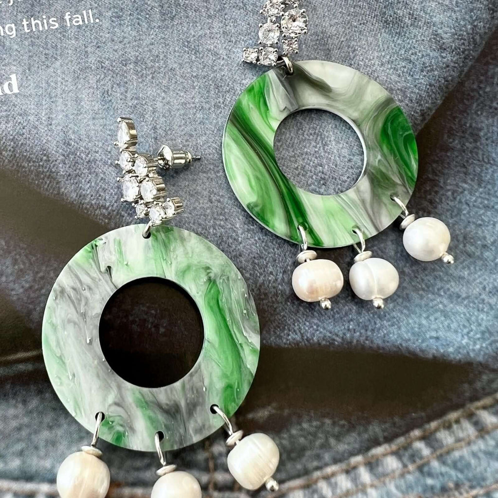 Leto oorbellen met parels en kristal