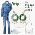 Leto oorbellen met parels en kristal