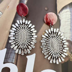 Lexi statement oorbellen met kristal