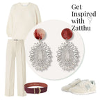 Lexi statement oorbellen met kristal