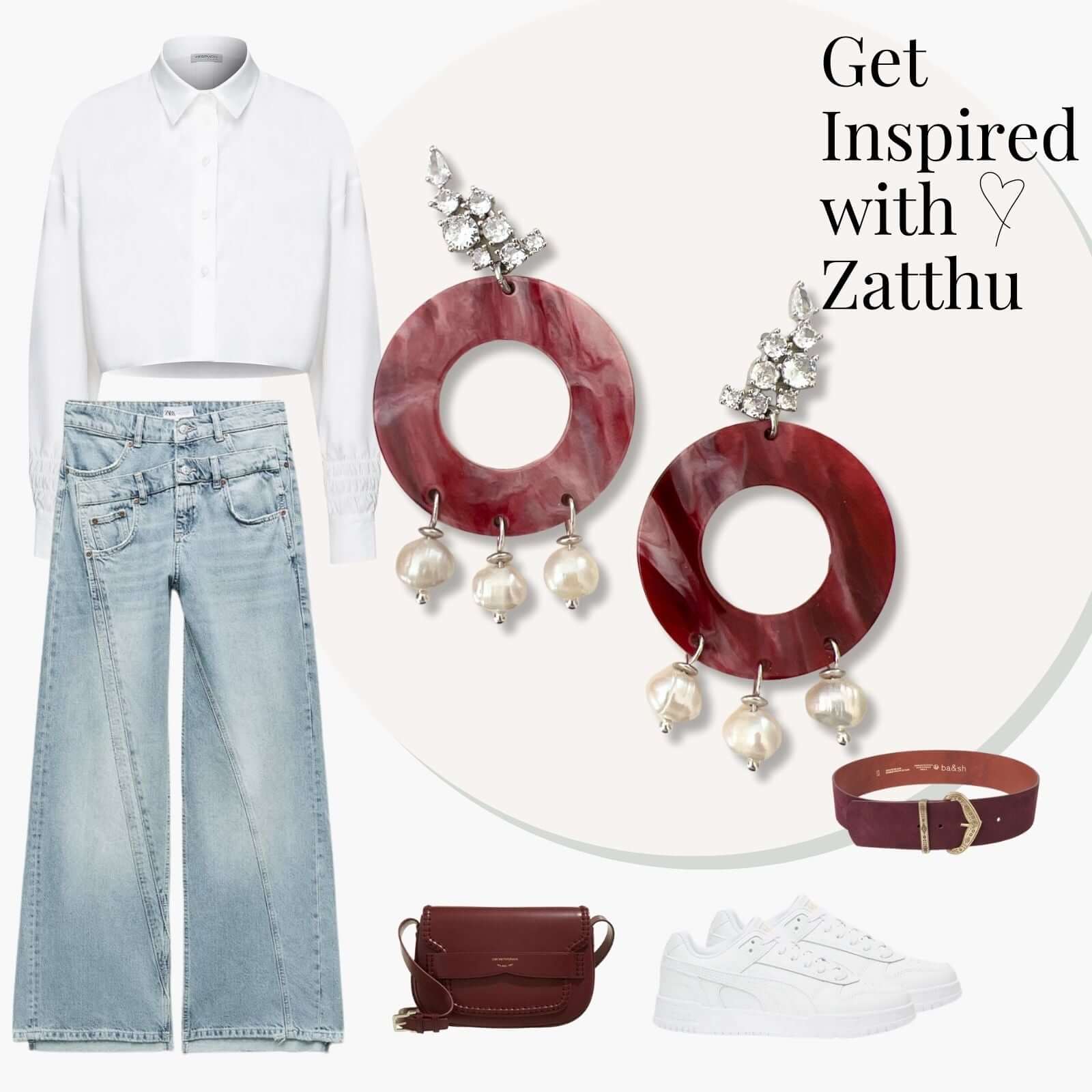 Lian oorbellen met parels en kristal