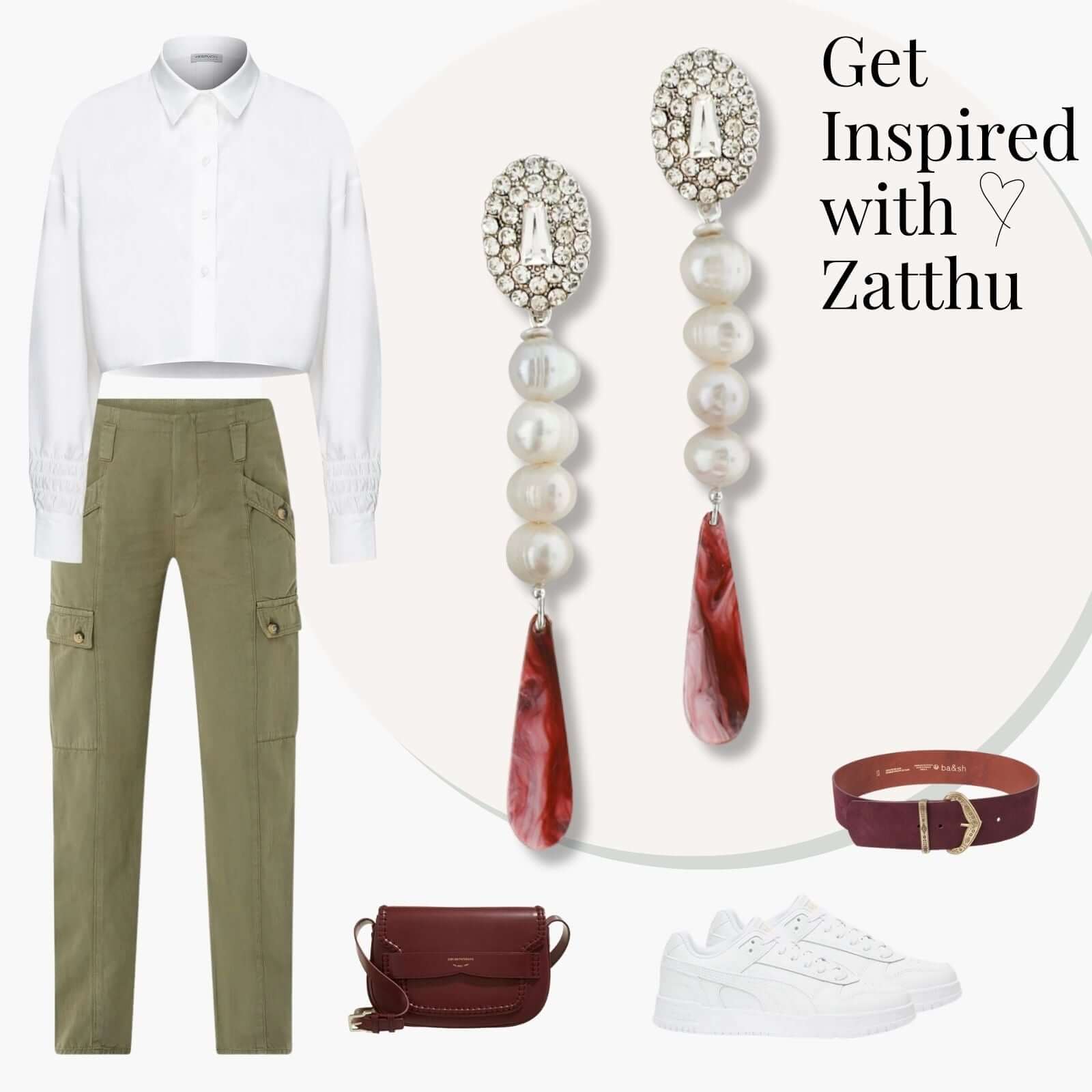 Libi lange oorbellen met parels