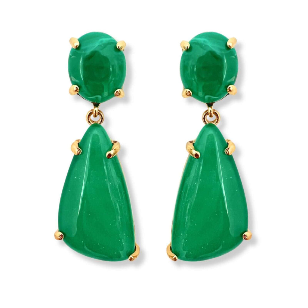 Lina geometrische oorbellen groen