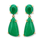 Lina geometrische oorbellen groen