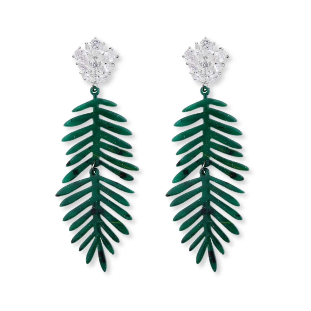 Linn resin statement oorbellen groen