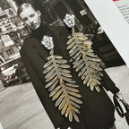 Lino resin statement oorbellen beige