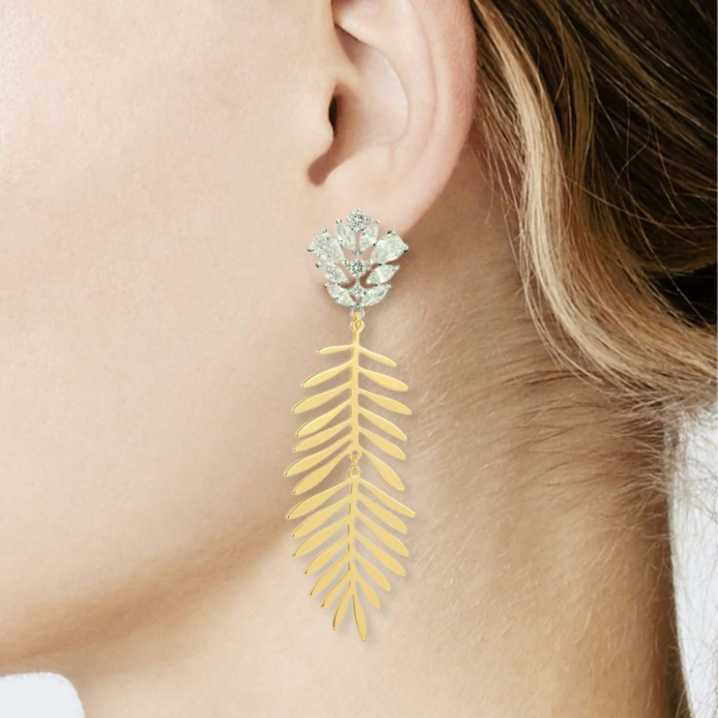Lioe zirkonia statement oorbellen goud