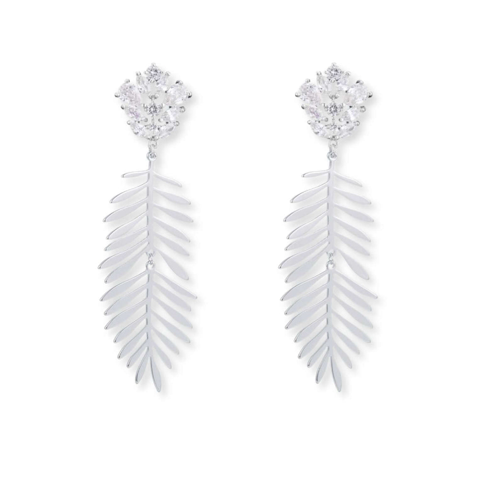 Lior zirkonia statement oorbellen zilver