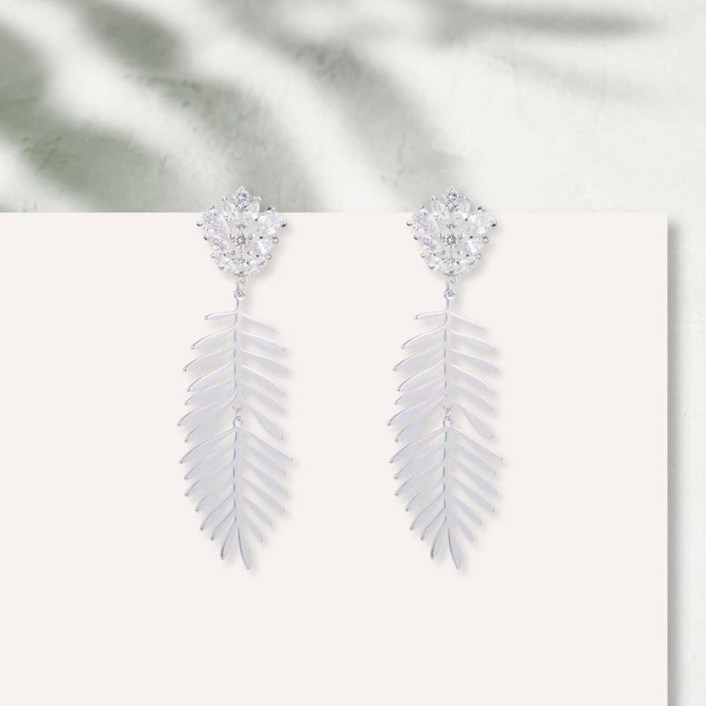 Lior zirkonia statement oorbellen zilver