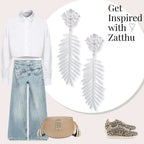 Lior zirkonia statement oorbellen zilver