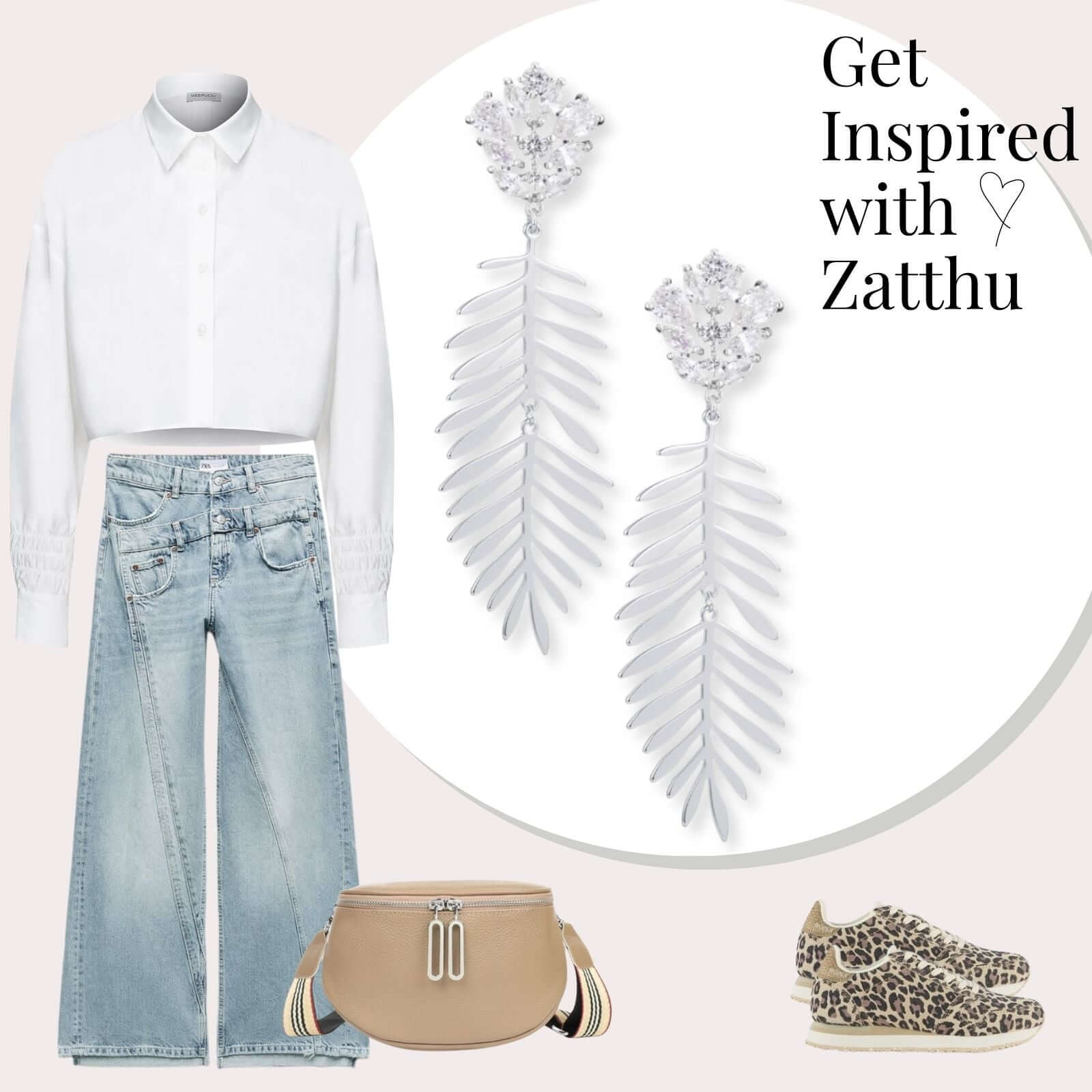 Lior zirkonia statement oorbellen zilver