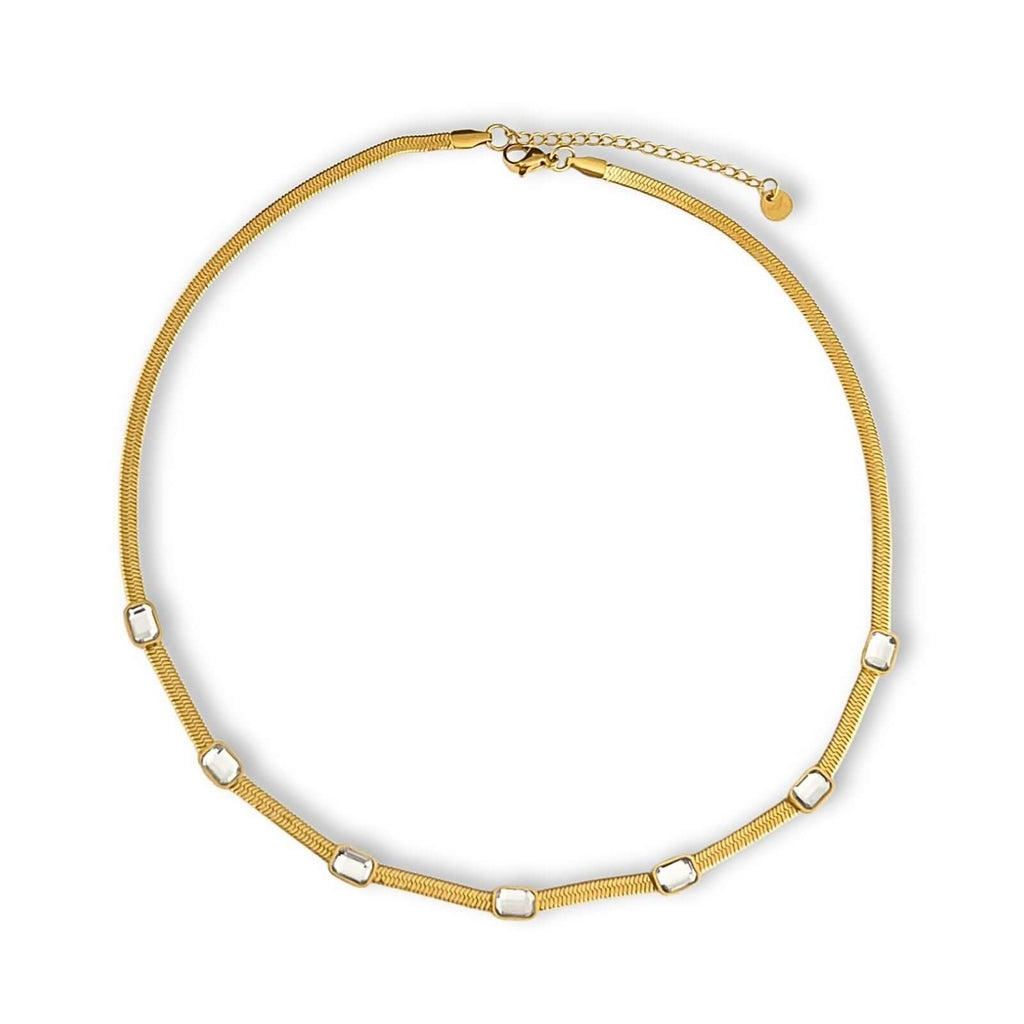 Lira snake ketting met zirkonia